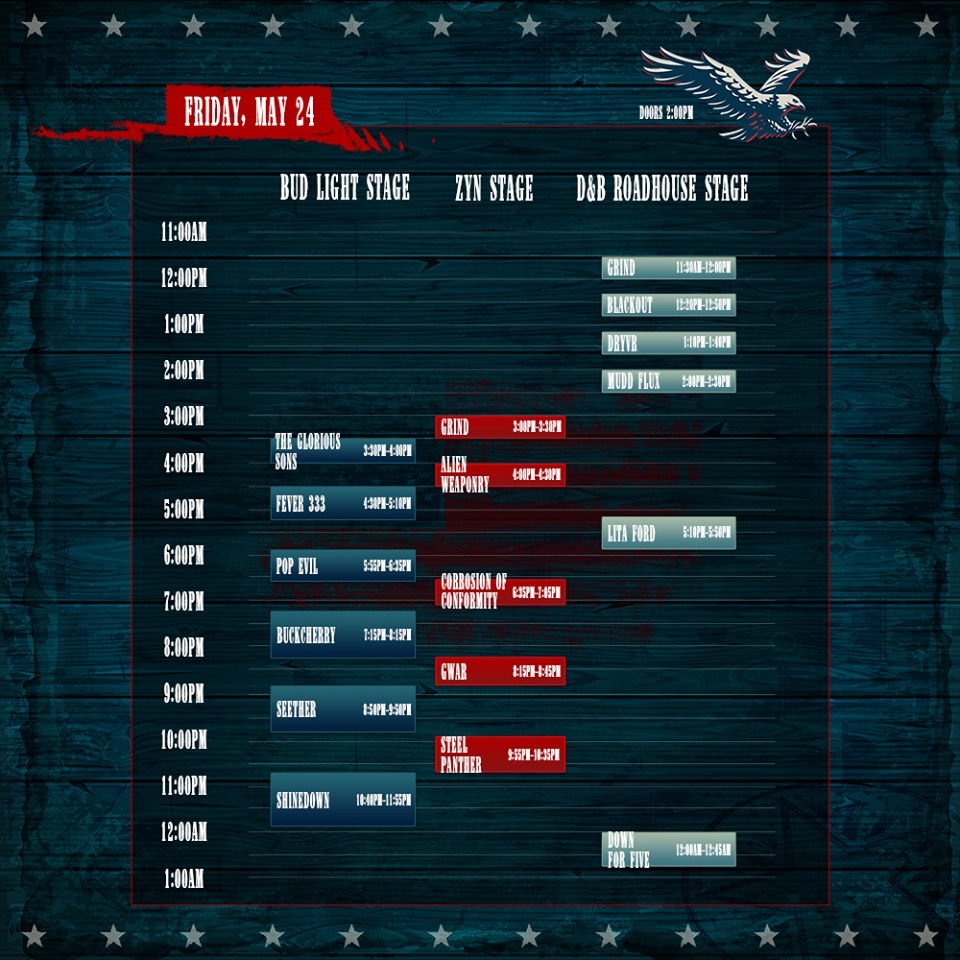 Rocklahoma daily set times announced MetalNerd